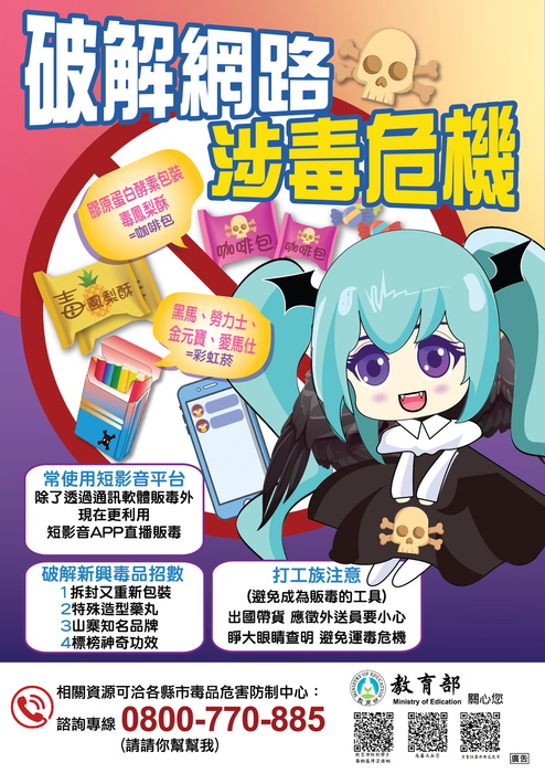 防制學生藥物濫用宣導海報1