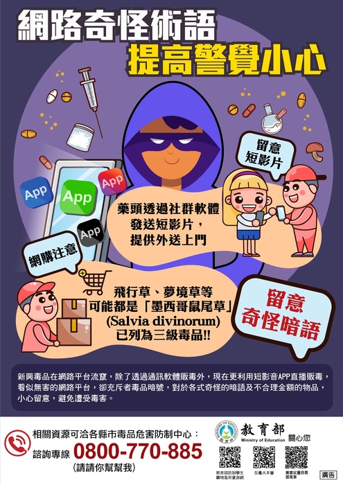 防制學生藥物濫用宣導海報2